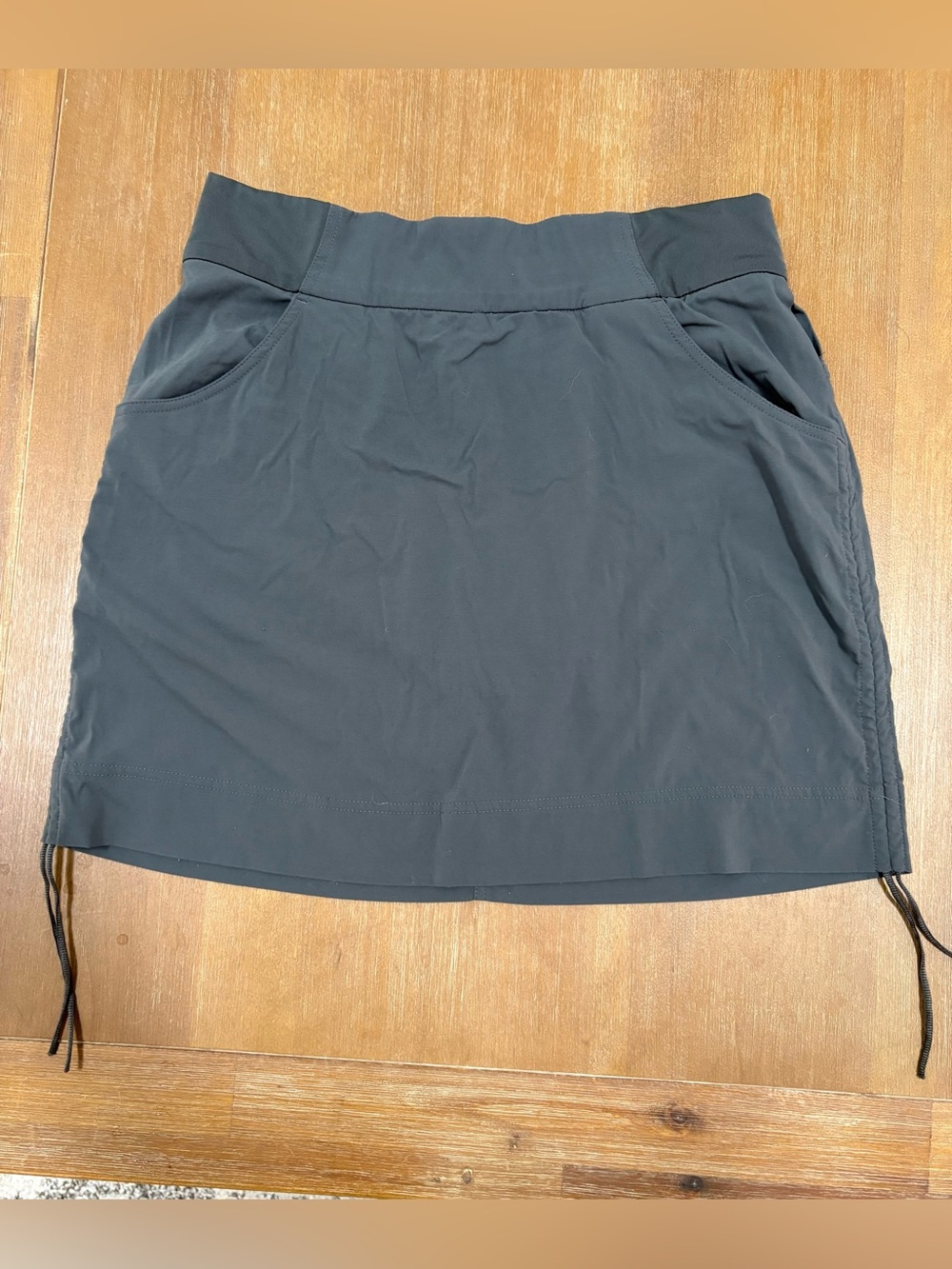 Columbia Charcoal Black Active Drawstring Hem Mini Skirt
